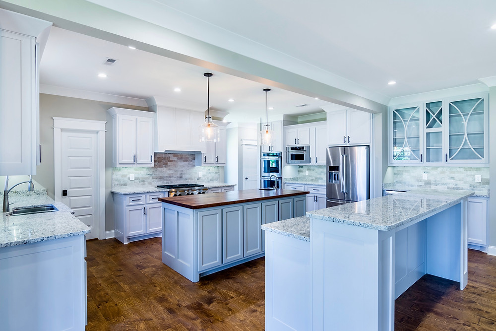 Beautiful double island and custom cabinetry in Muscle Shoals, AL