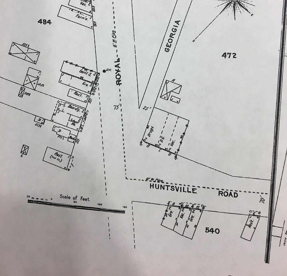 House of Vacuums, Historic 1905 map