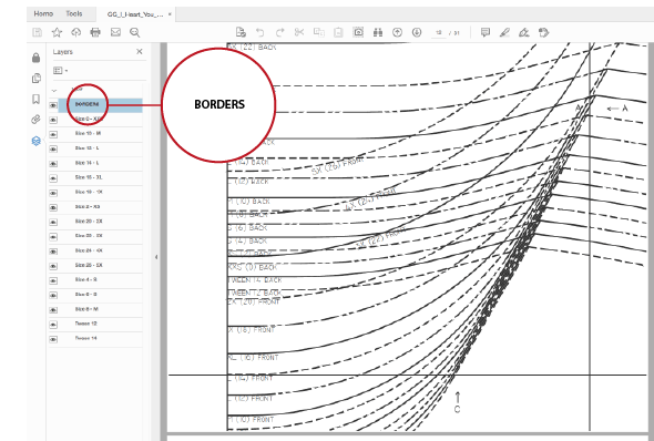 How to Print Pdf Patterns using Layers