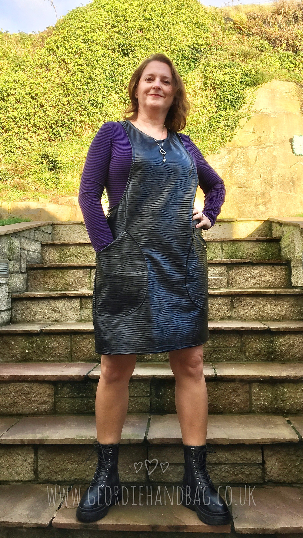 Faux Leather York Pinafore Pdf Pattern by Helens Closet