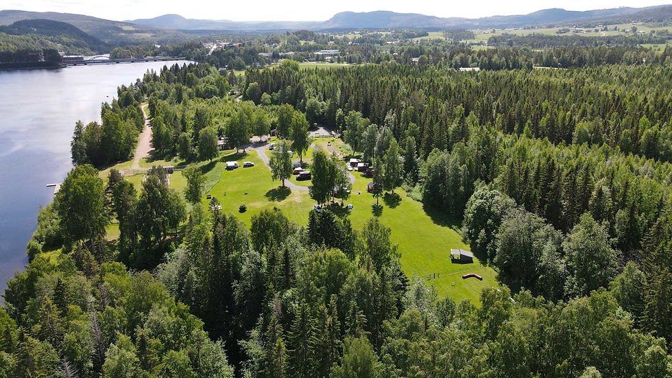 Aerial view of Hammarstrands-camping and surrounding nature