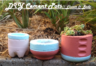 DIY cement pots w my lil' cousin ♡
