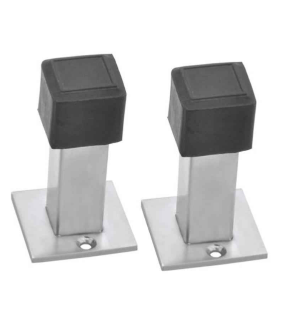 Nixnine Stainless Steel Back Silencer Door Stopper with Square Rubber Pad, SS_SQ