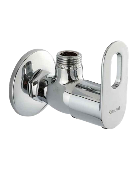Kerovit Trendy Silver Chrome Finish Angular Valve with Flange, KB2111003