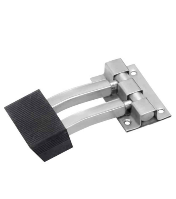Nixnine 3 inch Stainless Steel Double Floor Door Stopper with Rubber Tip, SQR_DB