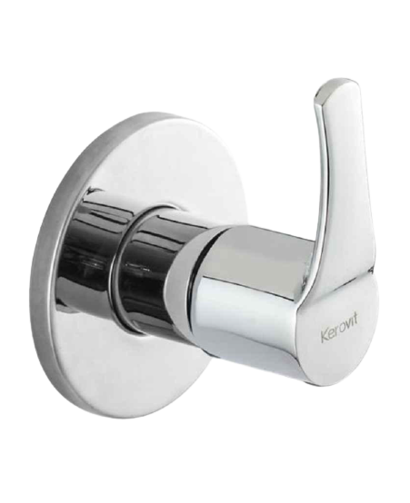 Kerovit Infinit Silver Chrome Finish Concealed Stop Cock Trims, KB2011032