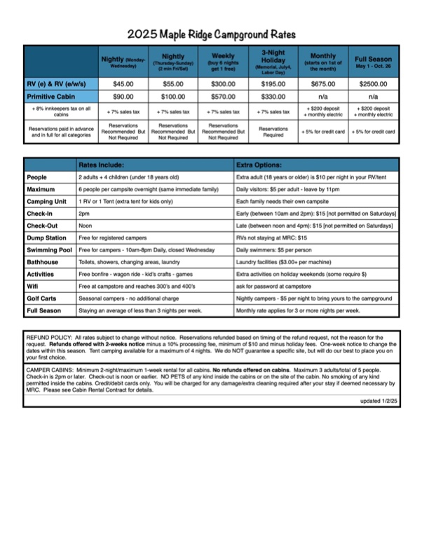 Maple Ridge Campground