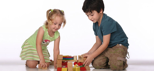 Kids Stacking Blocks