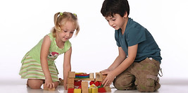 Kids Stacking Blocks