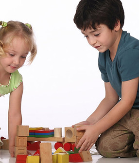 Kids Stacking Blocks
