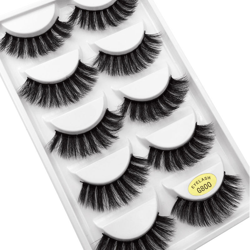 Thumbnail: MEISHENJIE 5 pairs eyelashes 3d mink lashes natural long 1 box mink eyelashes 1c
