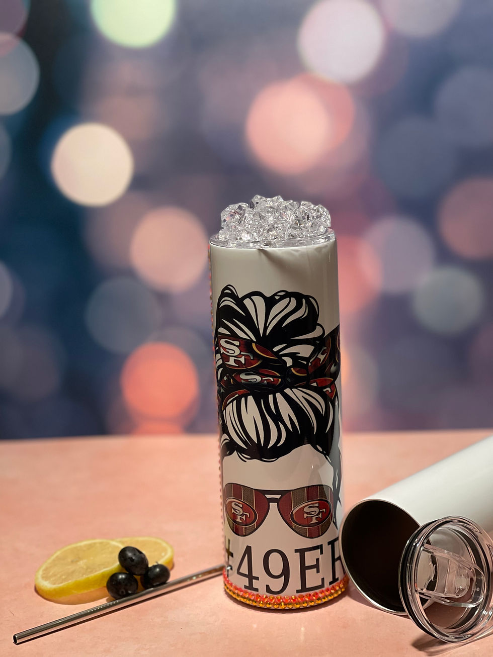 “Faithful & Fabulous” 49ers Bling Tumbler