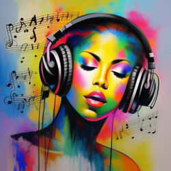 Girl Listening to Music
