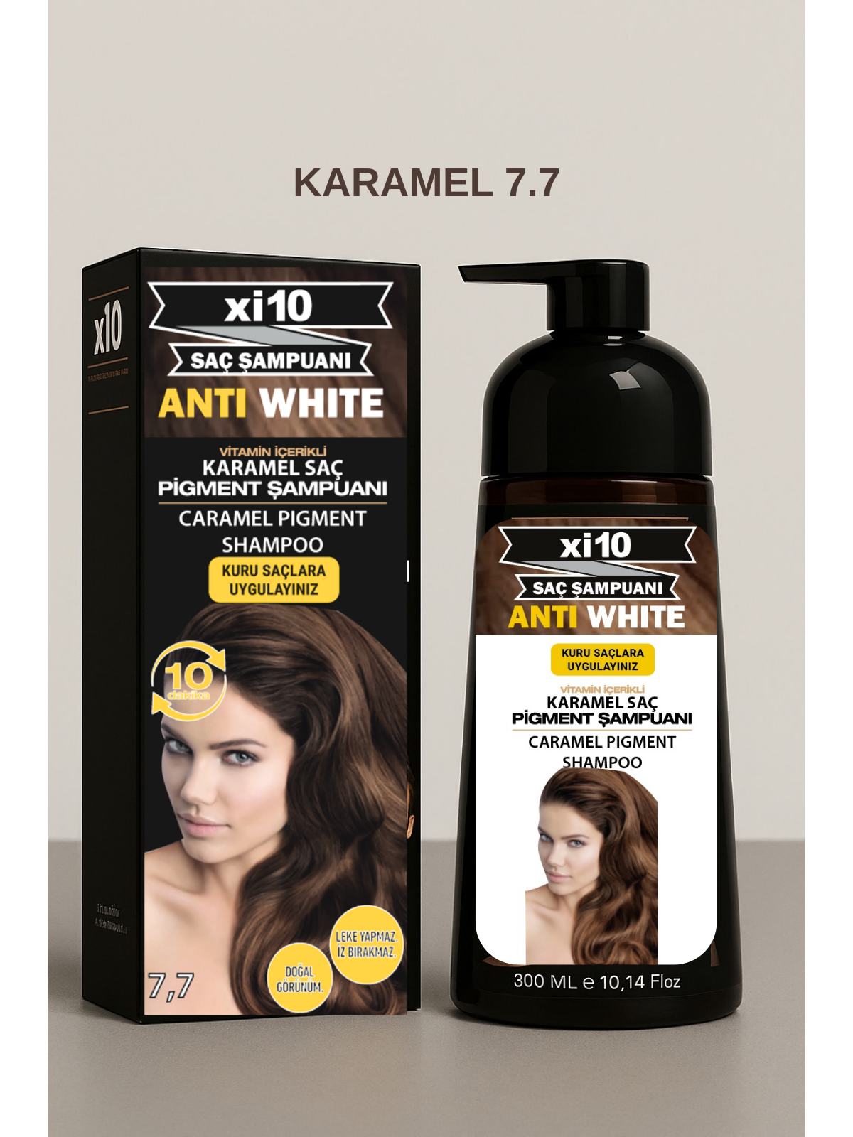 xi10 Beyaz  Kapatıcı Şampuan Karamel 7.7 Beyazlar İçin 300 ml.