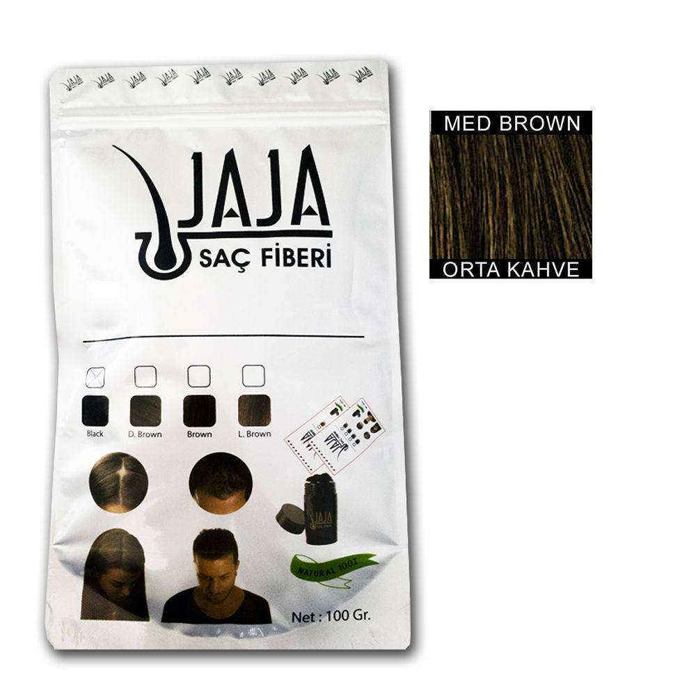 Jaja 100 Gr. Orta Kahve Saç Tozu Hair Fiber Topik