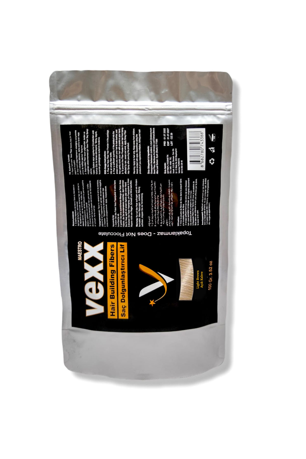 Vexx 100 Gr. Açık Kahve  Saç Tozu Topik