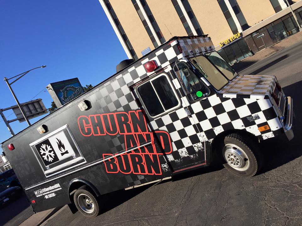 Food Truck With Creative Logos And Satin Finish