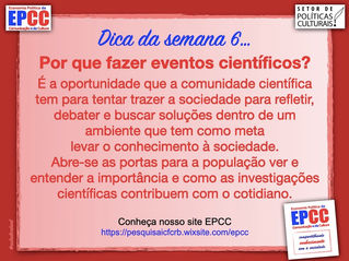 Por que fazer eventos científicos?