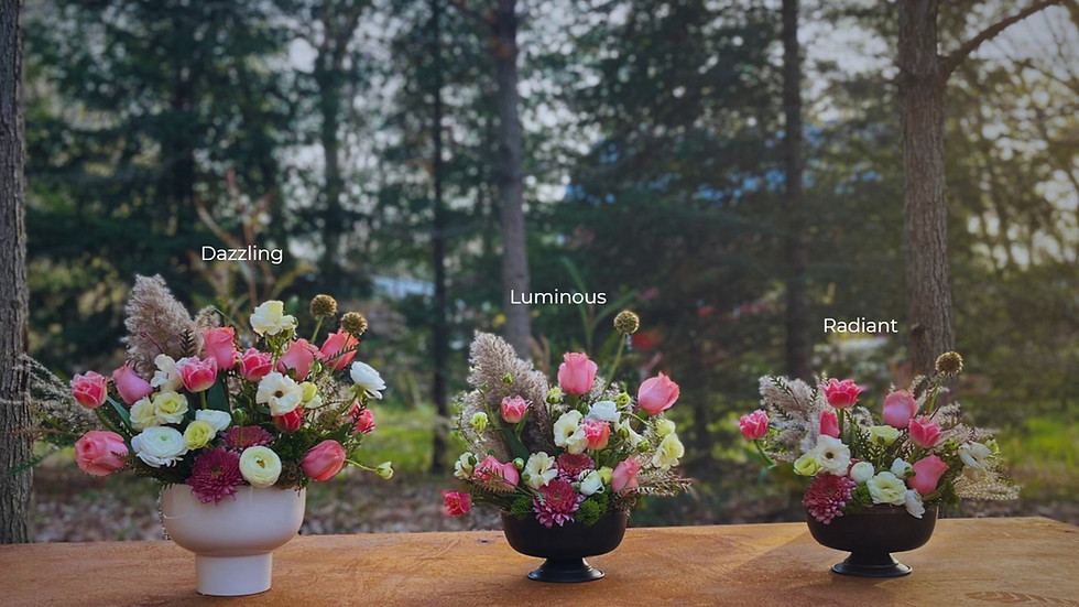 Sunshine Blooms membership options for arrangement sizes