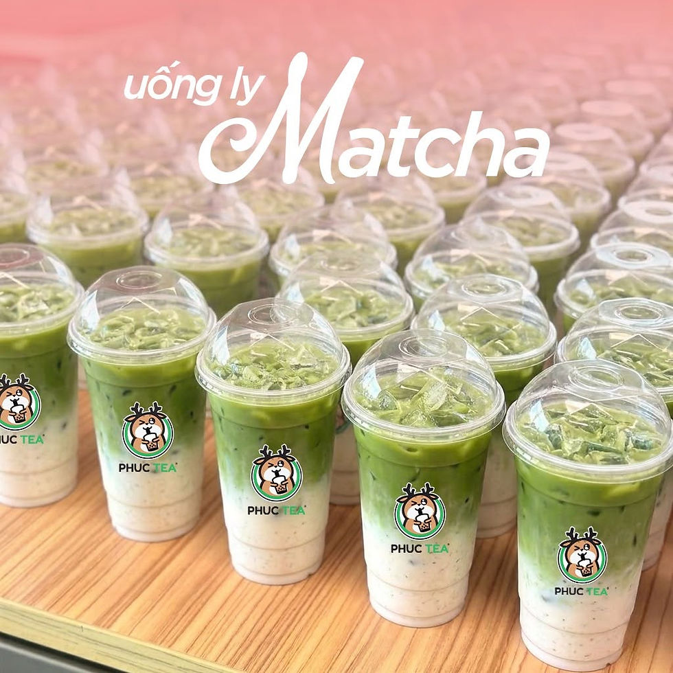Matcha Latte Phúc Tea pha từ matcha Đài Loan độc quyền