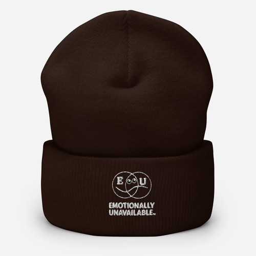 Emotionally Unavailable ニット帽 Emotionally Unavailable™ Cuffed Beanie –Soft Knit Hat with