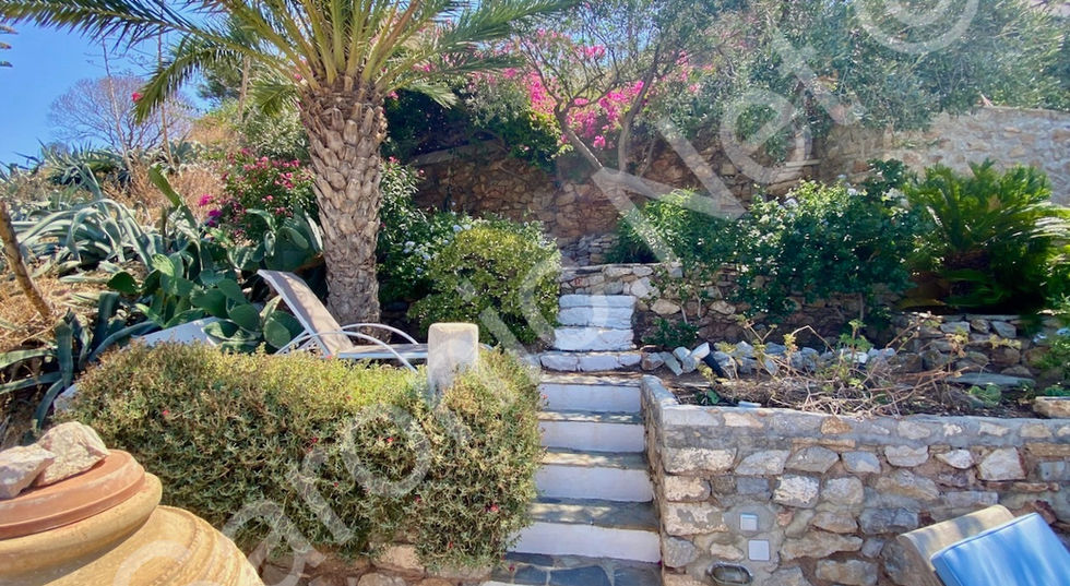Impeccable 3 bedroom house for sale on hydra island with garden and spectacular sea views