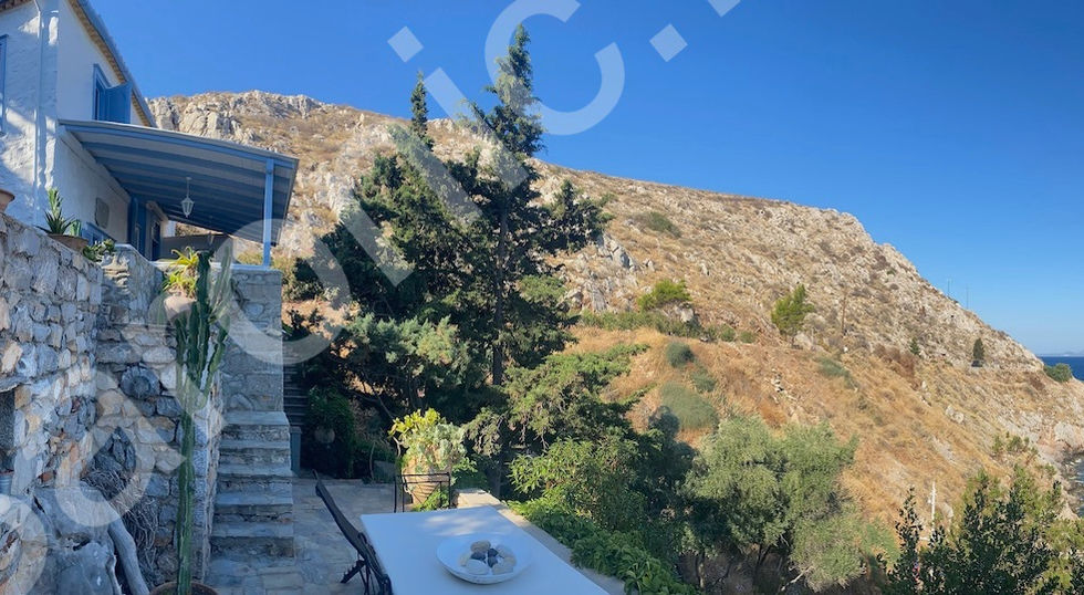 sea front, 3 bedroom house for sale on hydra island greece