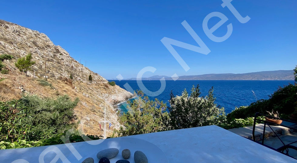sea front, 3 bedroom house for sale on hydra island greece