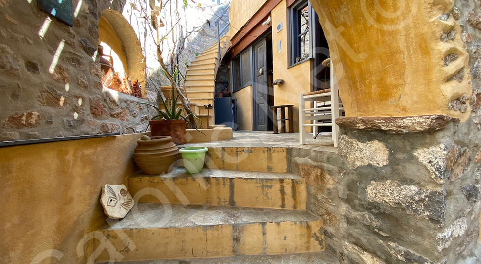 3 bedroom stone built house for sale on Hydra Island Greece