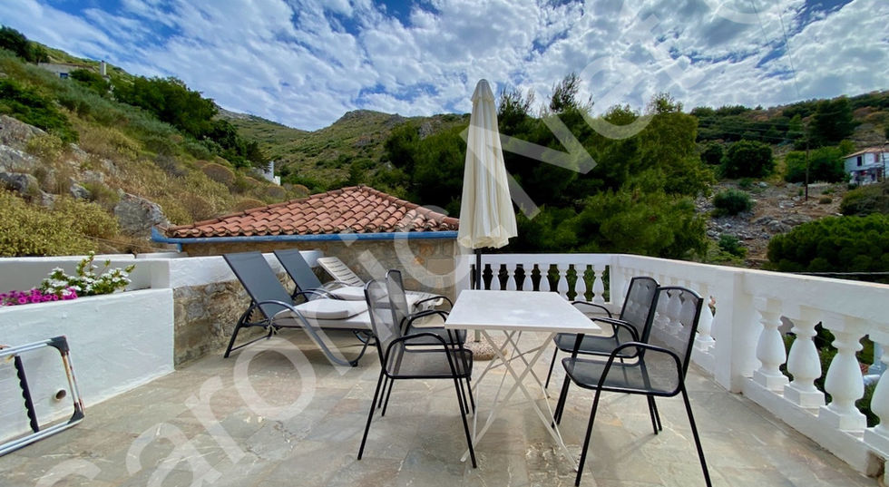 substantial, sea front, 6 bedroom house for sale in mandraki bay - premium real estate on hydra island greece