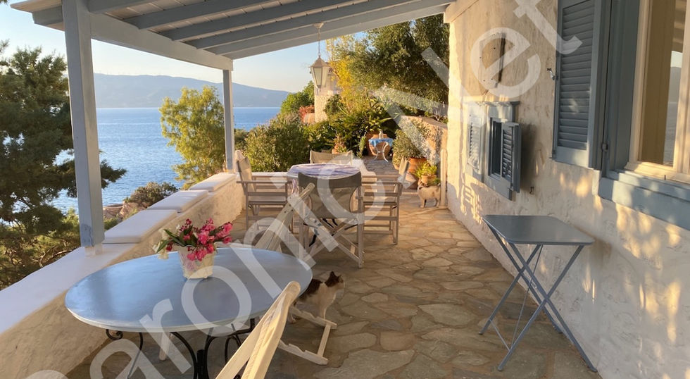sea front, 3 bedroom house for sale on hydra island greece