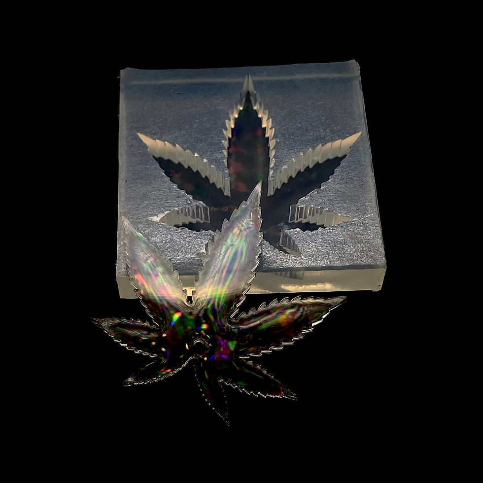 Earring hemp leaf silicone mold Special Effect