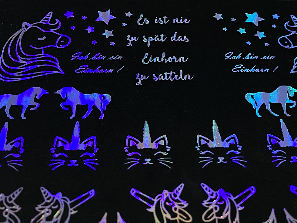 Miniatura: Unicorno in lamina olo e argento