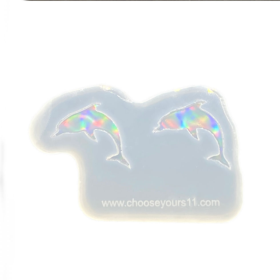 Miniature : Ensemble de 2 moules en silicone pour clous d'oreille de dauphin