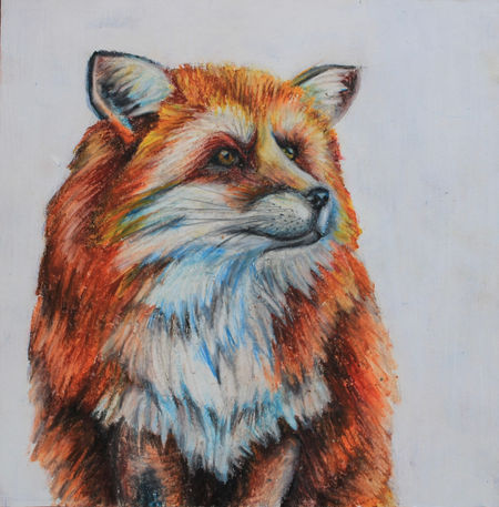Oil Pastel Fox