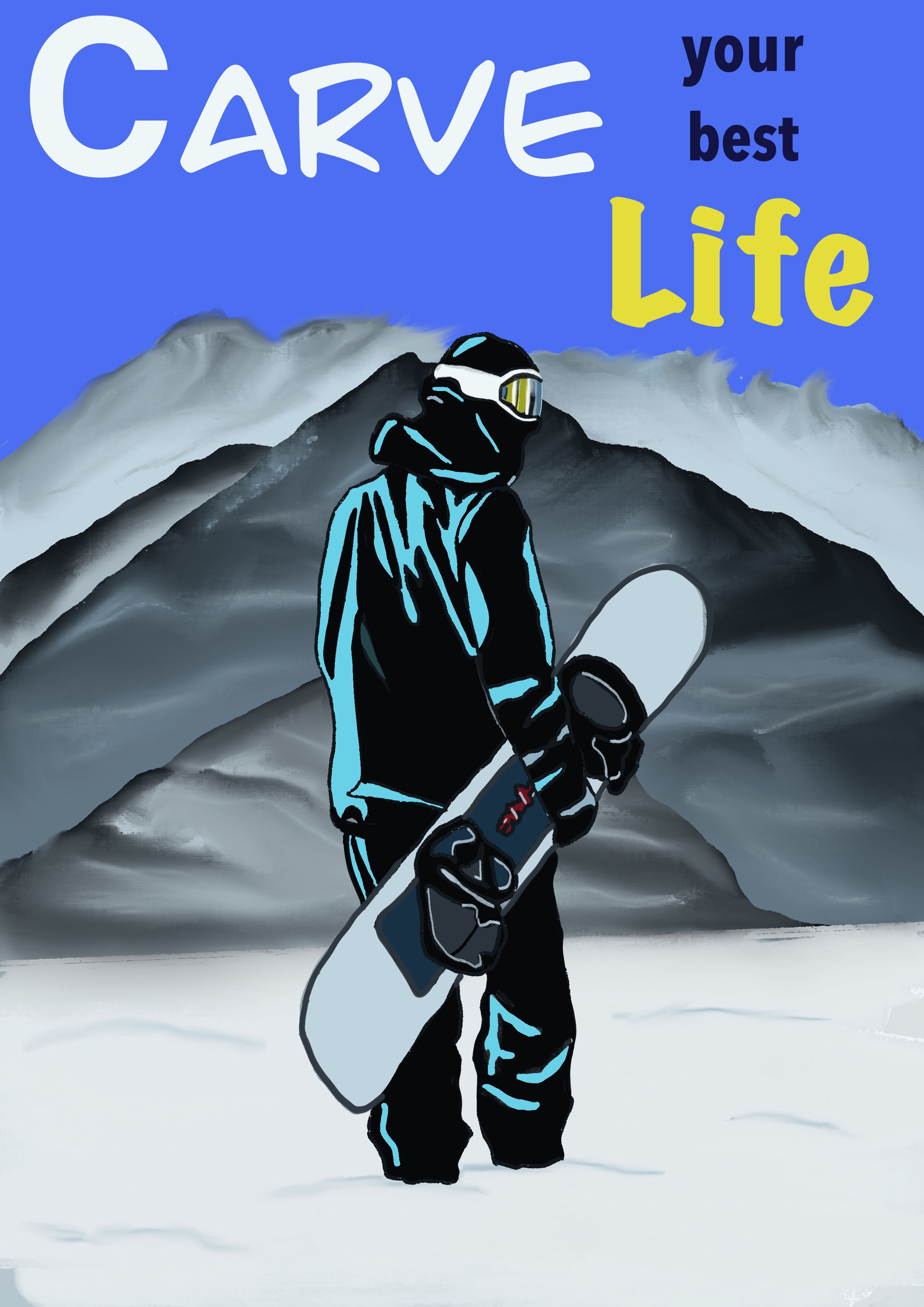 Snowboard Print - Carve your Best Life
