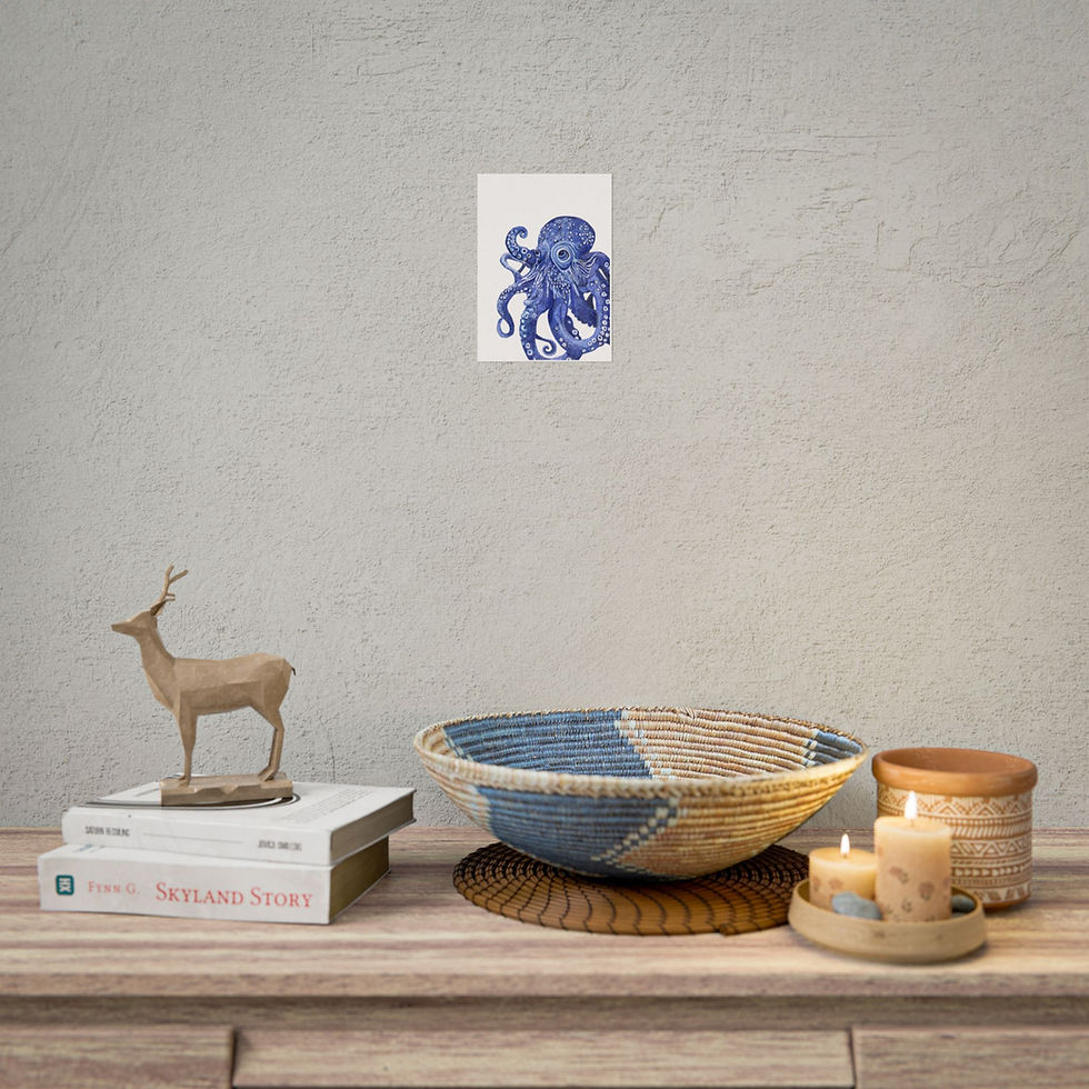Thumbnail: Octopus Art Poster — By Kerri Designs 