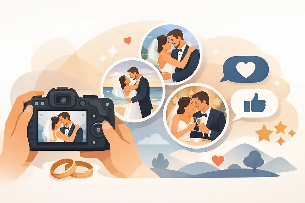 Testemunhos de fotografia de casamento com valor