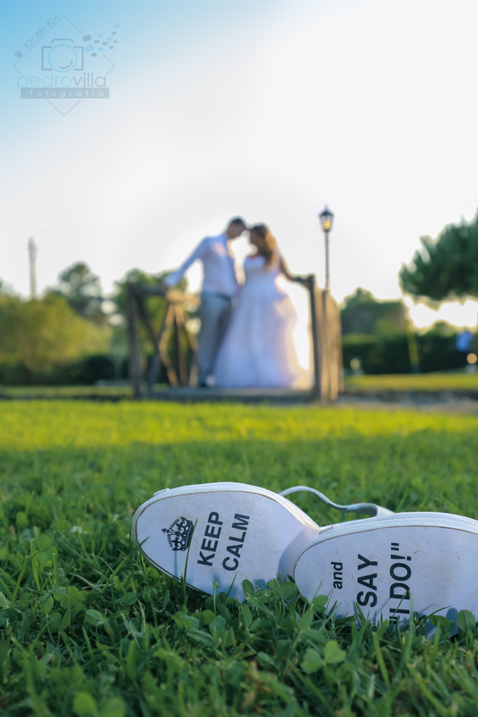 mensagem nos sapatos da noiva