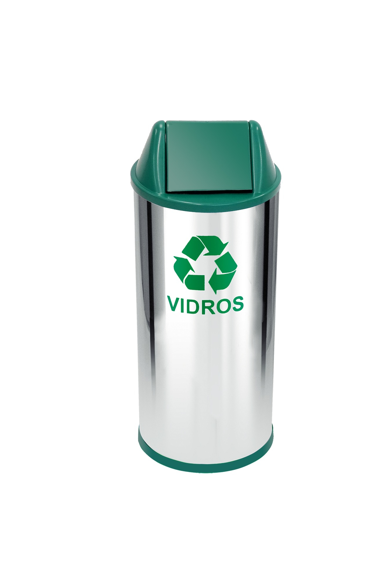 LIXEIRA INOX - TAMPA VAI-VEM PLÁSTICA COLORIDA - 22 L - CORES - C45 - JSN -10265