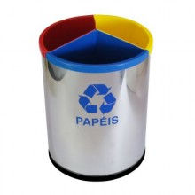 LIXEIRA MIX INOX JSN - 3 DIVISÕES - 26 L - MIX3i