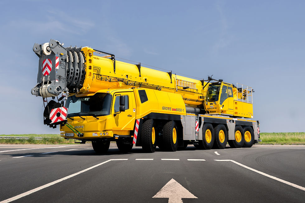 La nouvelle grue automotrice routière GMK6450-1 de Grove.