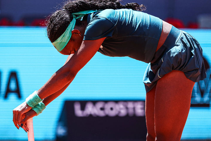 Gauff é mais uma a passar mal em Madri. Camarão é apontado como possível responsável