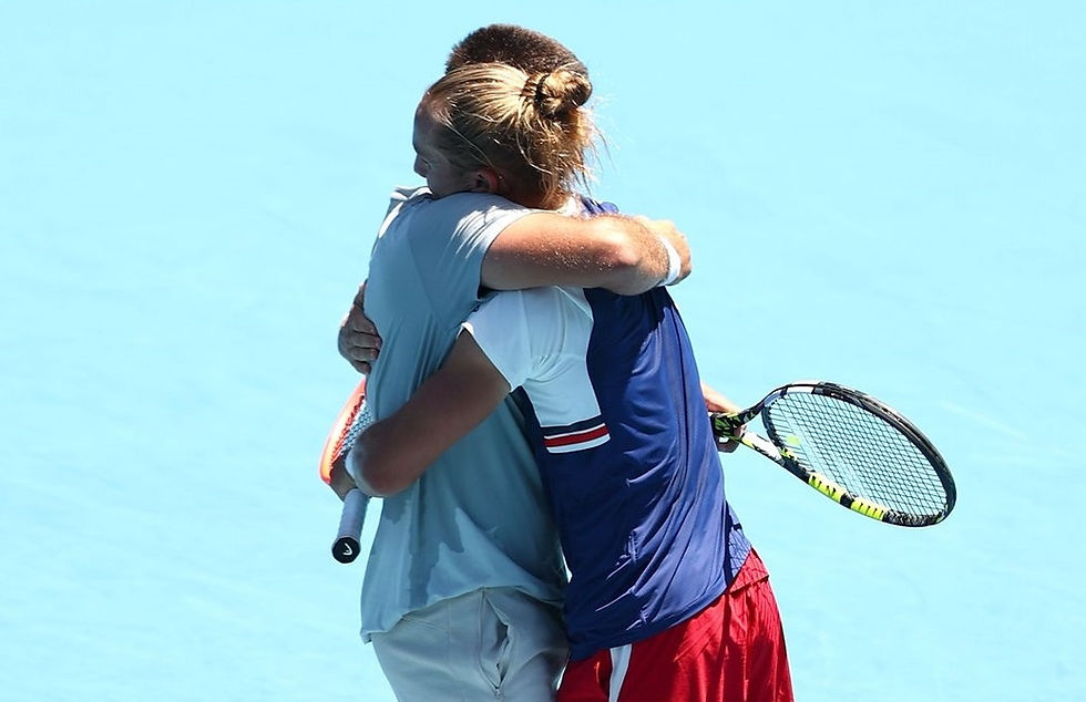 Rafael Matos e Orlando Luz (Foto: Josh Chadwick/Tennis Australia)
