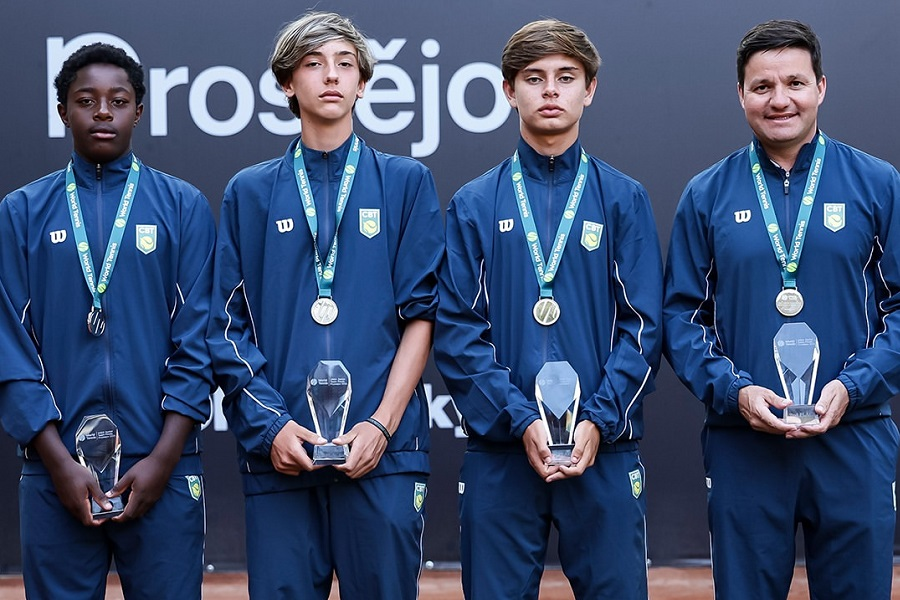 Vitor Moraes, Dante Monte, Davih Lichtnow e Douglas Junior e (Foto: Srdjan Stevanovic/World Tennis)