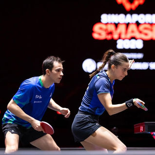 Smash de Singapura: Calderano vence no individual e vai à semi nas duplas mistas com Bruna Takahashi
