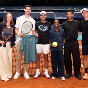 Madrid Open no Bernabéu: Nadal volta às quadras e joga ao lado de Courtois contra Sinner e Bellingham