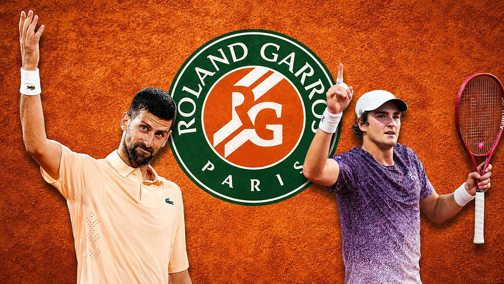 Djokovic e Fonseca duelam na Philippe Chatrier nesta sexta