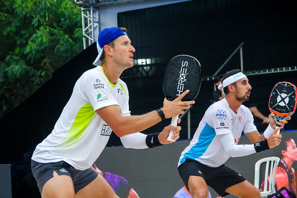 Baran com detalhe em amarelo e Cappelletti com detalhe em azul / Crédito: @alemdosesportes