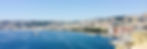 Vista panoramica della riviera della città di Napoli vista dal Golfo di Napoli